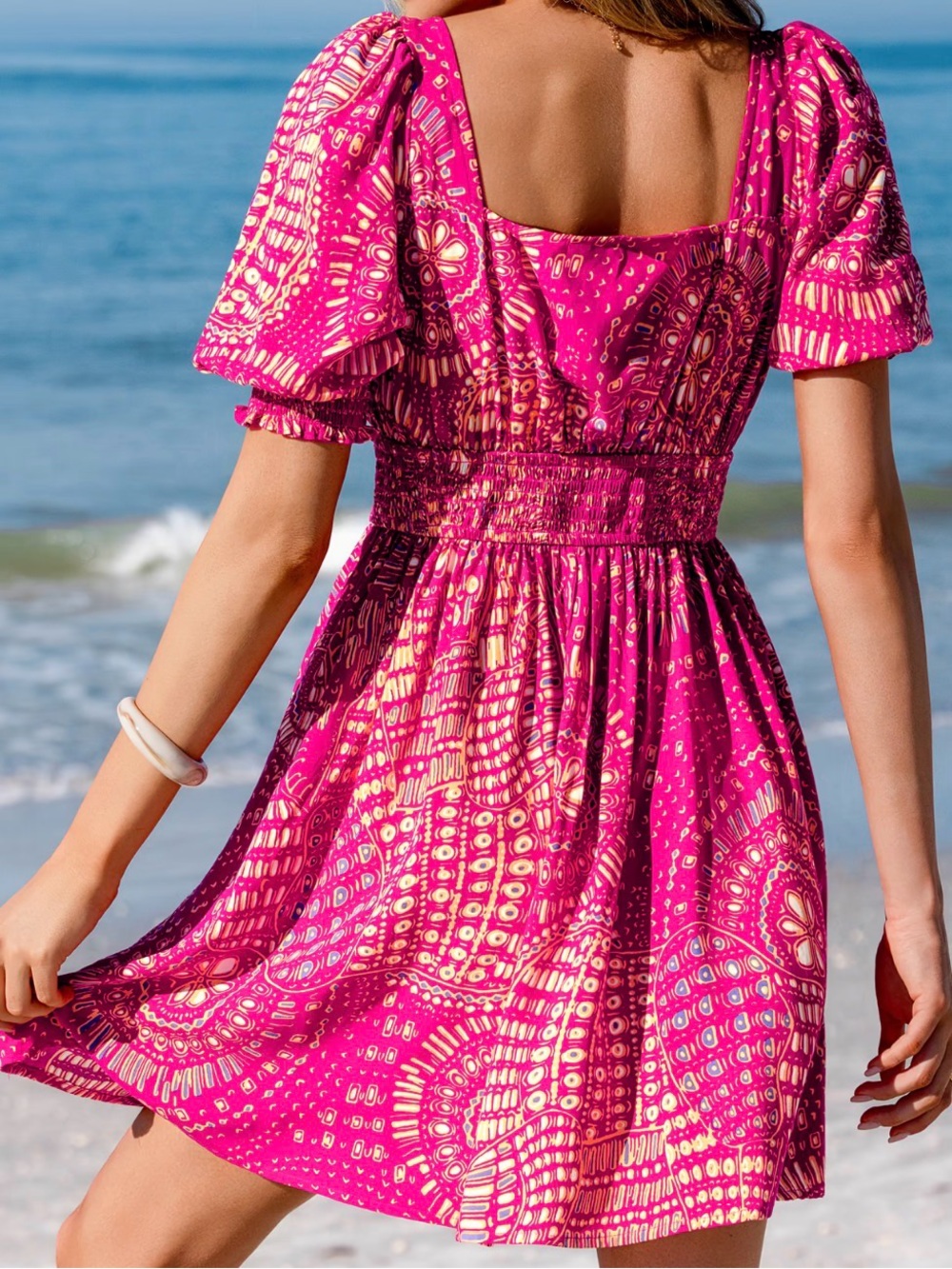 Cupshe Pink Multicolor Printed Beach Cover-Up - Picture 2 of 13
